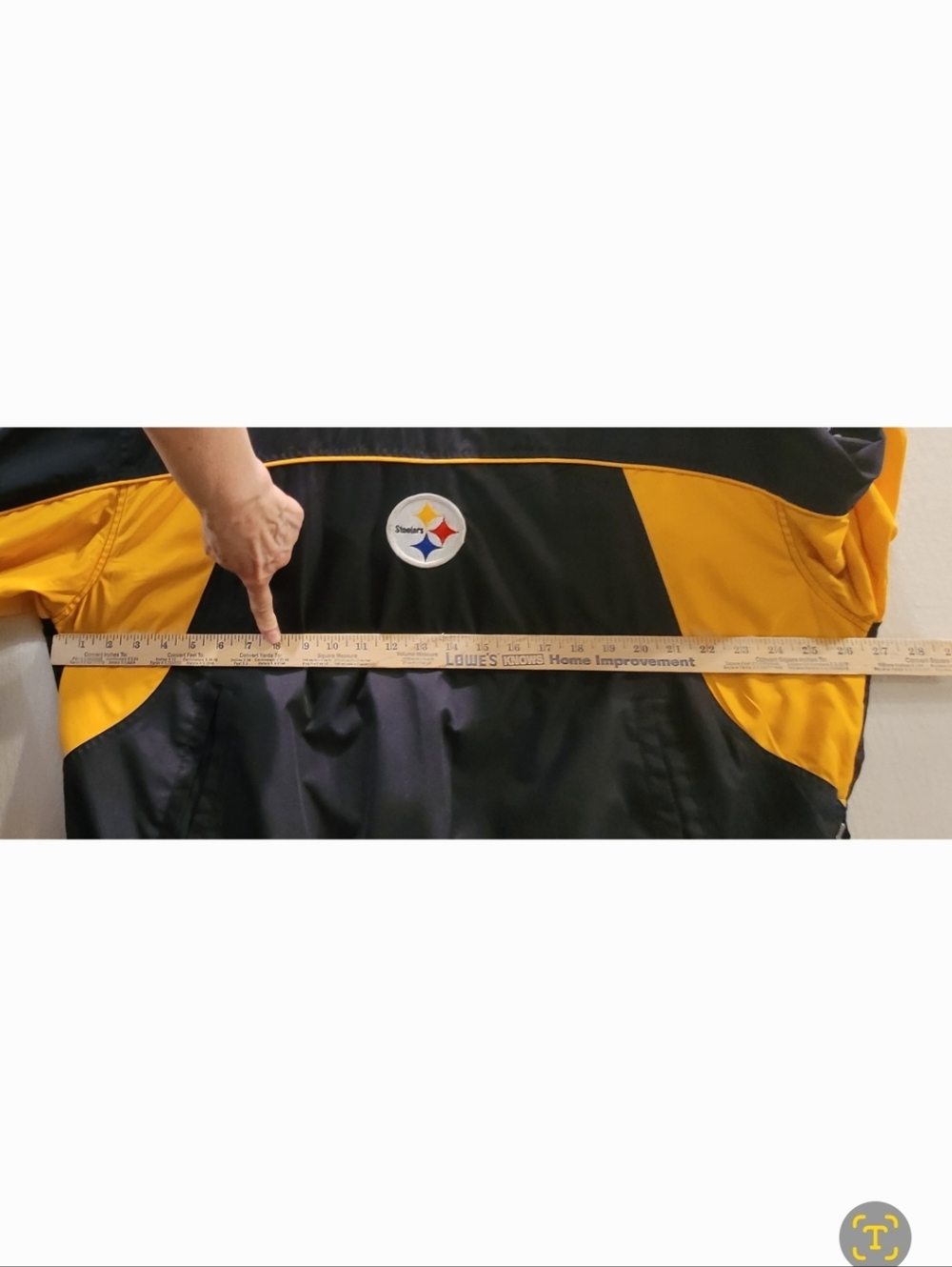 Reebok Pittsburgh Steelers Pullover Windbreaker Jacket XL NFL Team Black & Gold - Picture 8 of 9
